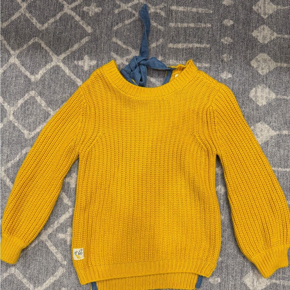 Wildflowers Mustard Yellow Knit Sweater